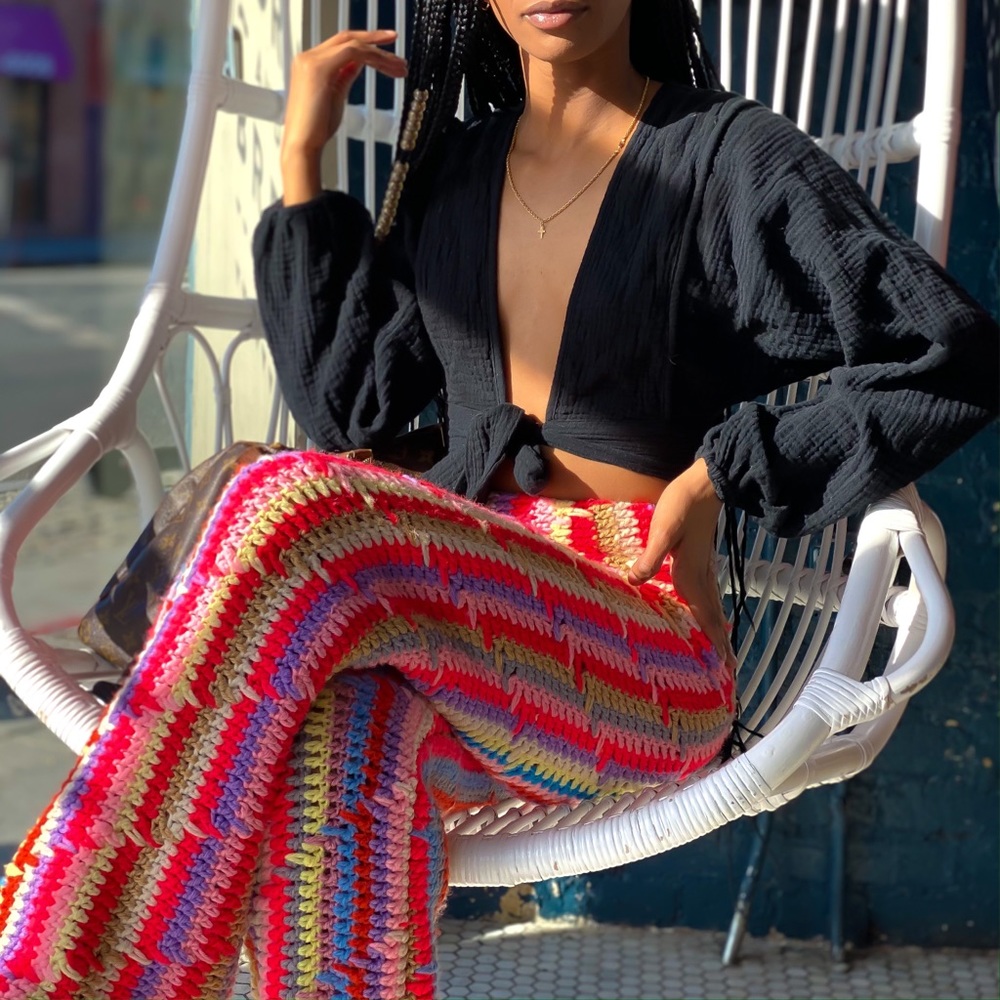 Raindow Crochet Pants